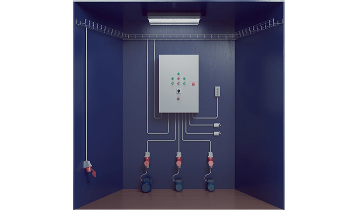 Учебный стенд "Электромонтаж и наладка систем управления электродвигателем"