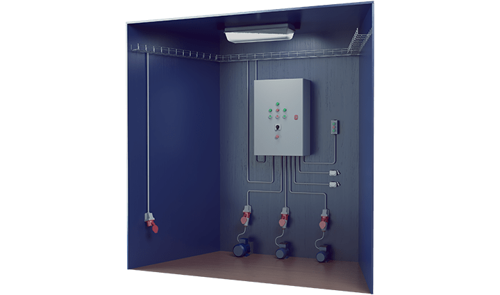 Учебный стенд "Электромонтаж и наладка систем управления электродвигателем"