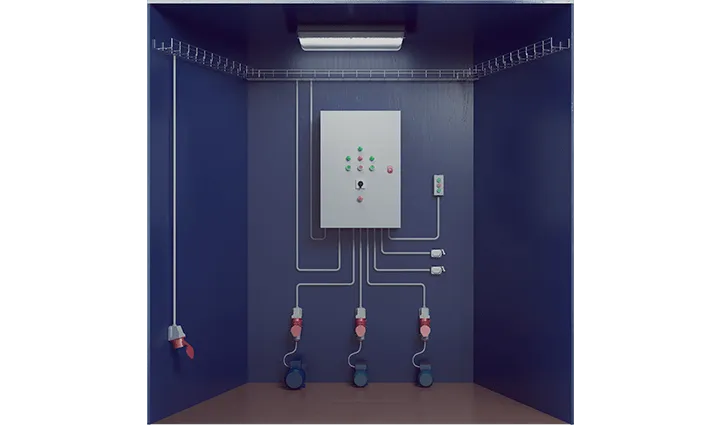 Учебный стенд "Электромонтаж и наладка систем управления электродвигателем"